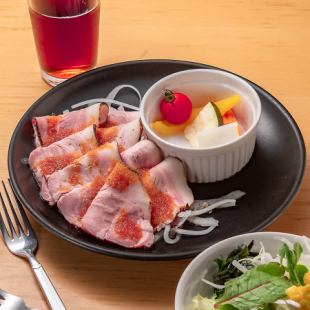 Roast pork set (Hyuga Osatsu pork)