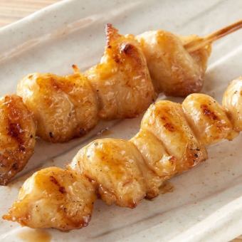 Charcoal-grilled [Nutritious chicken] ~Bonjiri~ (sauce/salt) 2 pieces