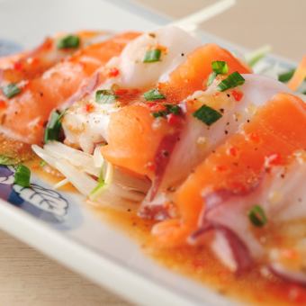 Breakfast seafood/carpaccio plate