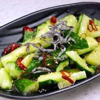 Seared cucumber ~with salted kelp~