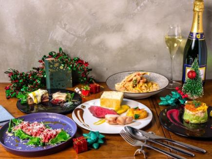 【僅限聖誕節】盡情享受奢華食材♪ 開胃菜和兩道主菜☆ 聖誕特餐