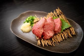厳選馬刺し　生醤油で