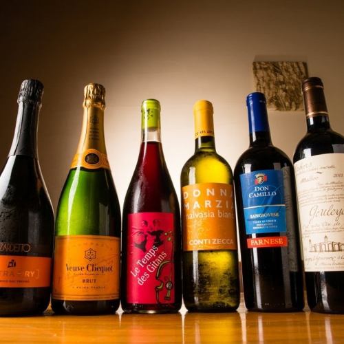 [Recommended for anniversaries] We also offer carefully selected wines that are popular with women.