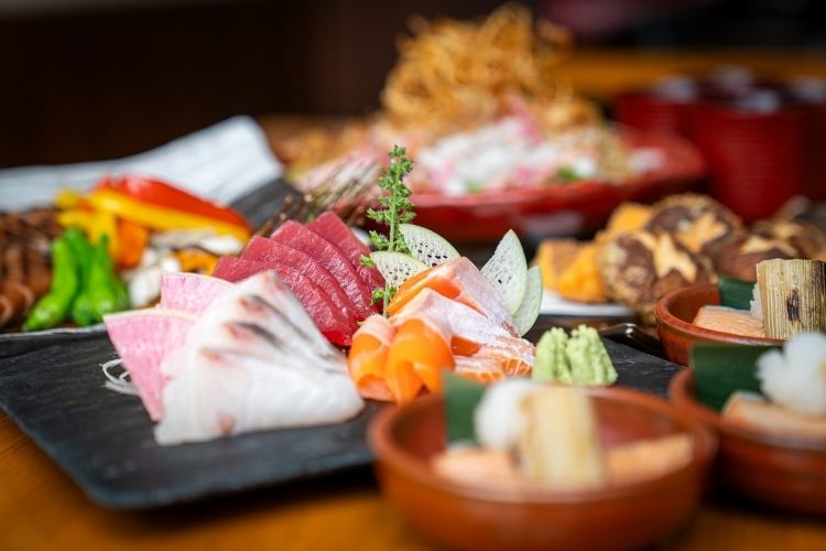 [極上コース]贅沢海鮮ガンガン焼き等 全8品生ビール付き2H飲放付7000→6500円