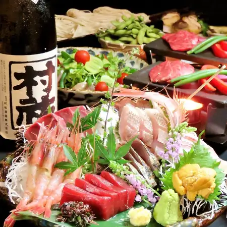 [PREMIUMコース] 最高級村上牛料理等 全8品 生ビール付き2H飲放付8,500円