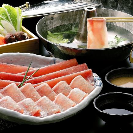歓送迎会に！【鍋厳選コース】3時間飲み放題付 全9品 お刺身と贅沢鍋付き