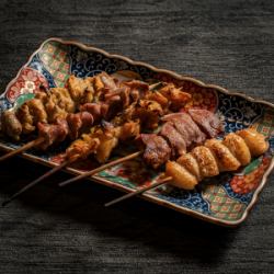 串焼き５種盛り合わせ 塩・タレ