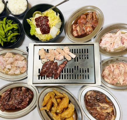★【120-minute Yakiniku Course!】★ Beef Tenderloin/Genghis Khan (6 varieties) All-you-can-eat and drink course! (Total of 10 dishes)
