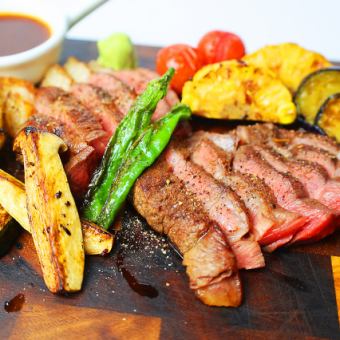 HANABIコース贅沢エレガントコース！黒毛和牛希少部位ステーキ魅力の全8品【120分飲放】⇒6000円