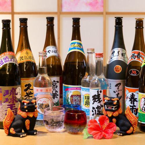 A wide selection of Okinawan drinks