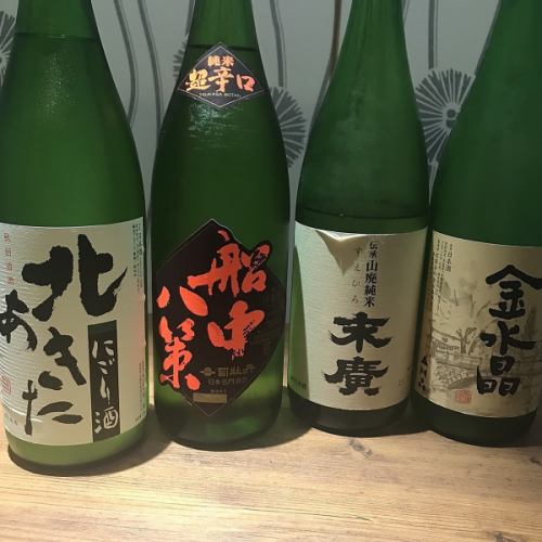 We have local Fukushima sake and carefully selected sake.