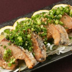 Fried bonito tatsutaage, grated ponzu sauce / fried sweet shrimp