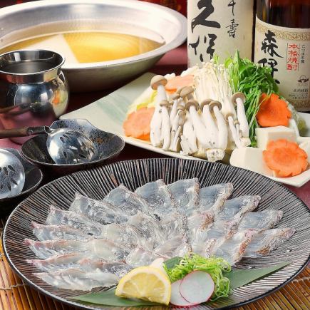 【鍋】2.5時間飲み放題付◆真鯛のたいしゃぶ鍋・牡蠣の天麩羅・お造り『龍馬鍋コース』5,000円