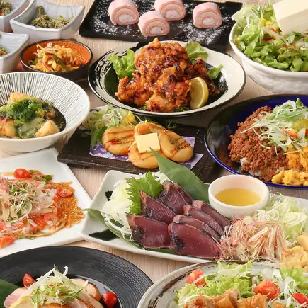 12/6 이후의 예약에 ♪ 와카 치킨과 야채의 감초 뿌려, 가다랭이의 두드림, 구조 등 「동백 코스」2 시간 음료 무제한 포함
