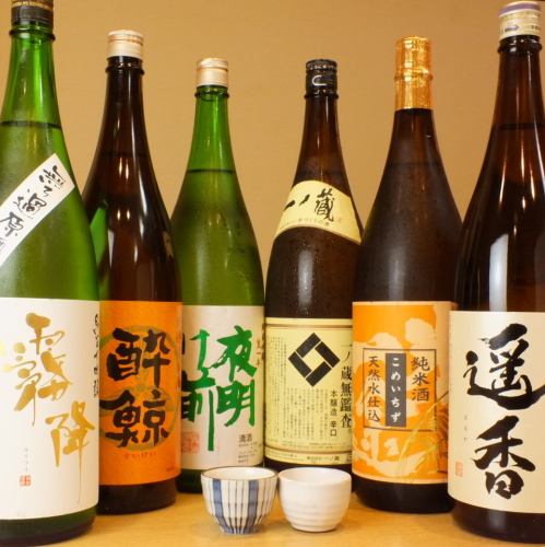 Variety of sake and shochu ♪