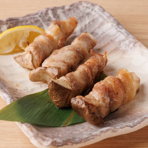 エリンギの肉巻き炭火焼き