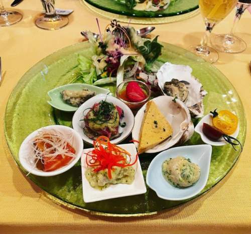 Hors d'oeuvres made with plenty of seasonal ingredients♪