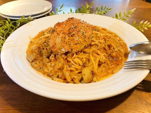 ワタリガニのトマトクリームスパゲッティ