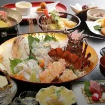 庆功宴怀石料理【寿】10道菜品共计12,000日元（含税）