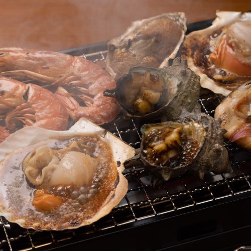 【当店名物の海鮮浜焼き】港町下関で魚介類を味わう!!焼きたての味をお楽しみください♪