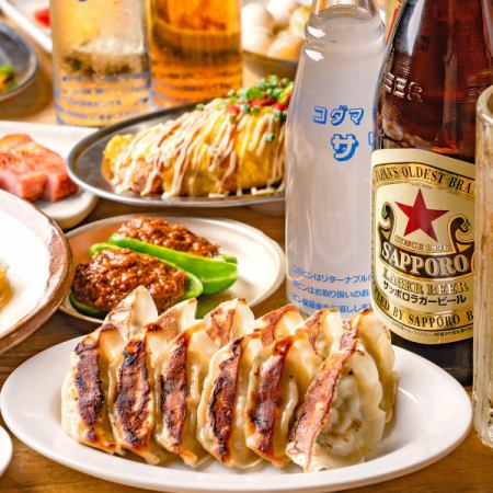◆平日限定割引4,000円⇒2,980円！焼き餃子や唐揚げ等！７品＋2H飲み放題付き◆歓迎会、送別会