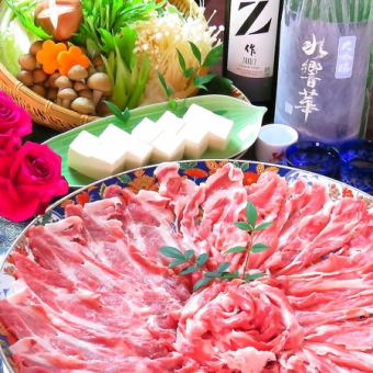 [5 dishes] Beef shabu-shabu course [7,700 yen]