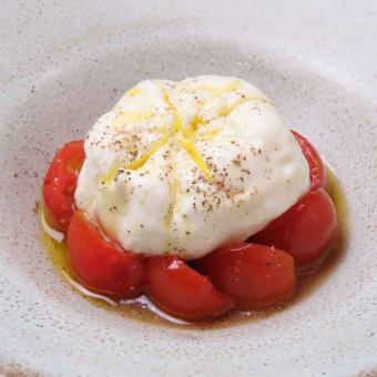 小松市・本田農園トマトとブッラータチーズのカプレーゼ