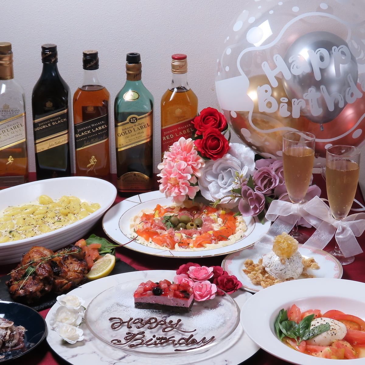 お誕生日やお祝いにはバースデーデザートプレートございます◎