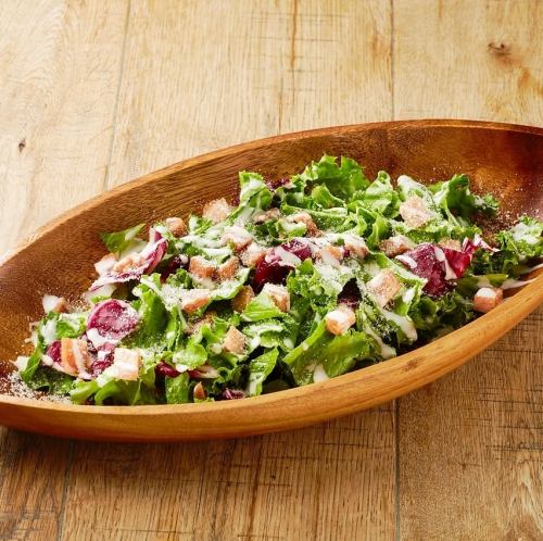 カリカリスパムのシーザーサラダ