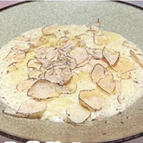 Double truffle and raspadura risotto