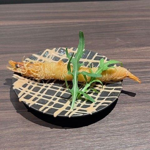 Deep fried shrimp kadaif