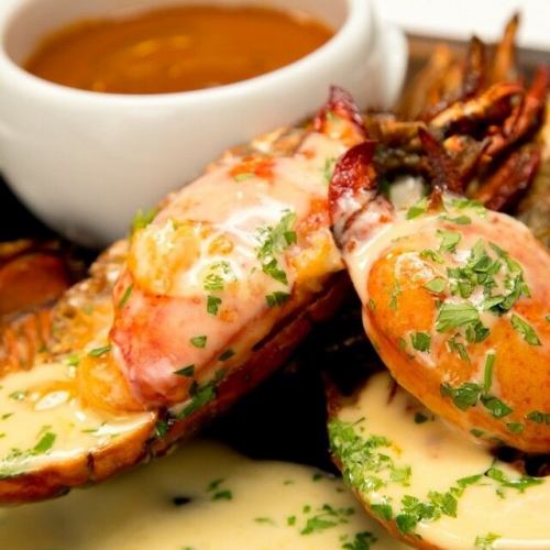 Whole Roasted Lobster with Lobster Flan