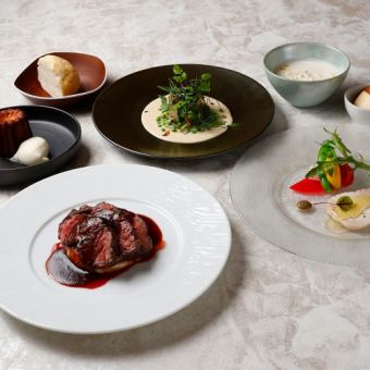 【디너】스탠다드 코스!소 하라미 스테이크와 해산물 요리【6품 4,400엔(부가세 포함 4,400엔)】