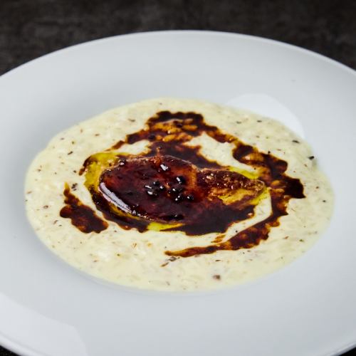 Foie gras and black truffle risotto