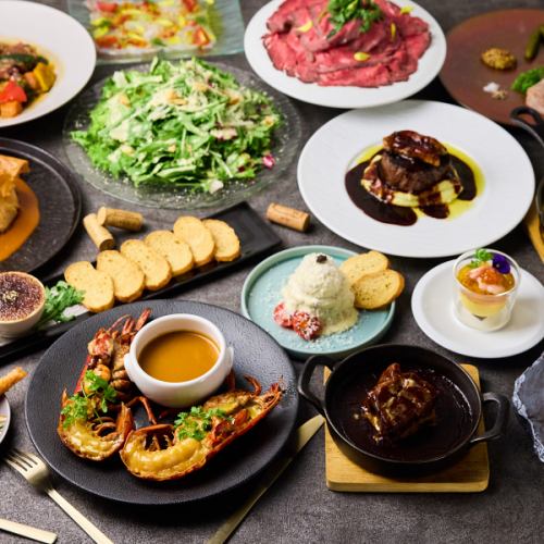 【본격 프렌치로 연회】디너 코스⇒4,400엔~, 음료 무제한 코스⇒6,000엔~!!코스가 유익합니다◎