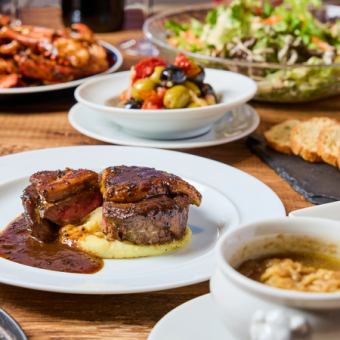 [Dinner] Premium Course! Foie Gras Rossini & Lobster [6 dishes for 7,000 yen (7,700 yen including tax)]