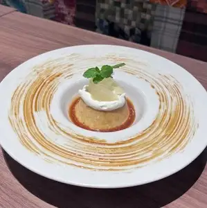 A rich, adult-style pudding with a hint of rum.