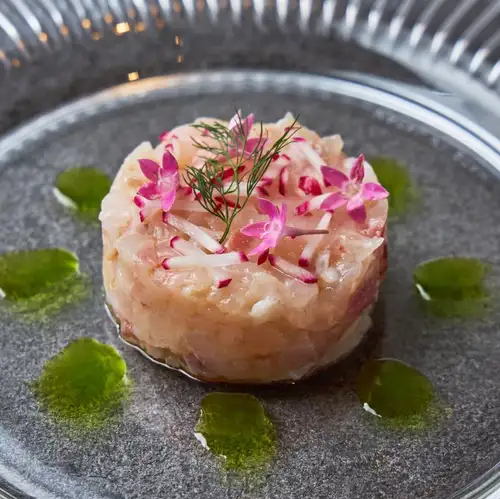 Sea bream and sweet shrimp tartare