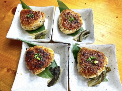 Grilled rice balls