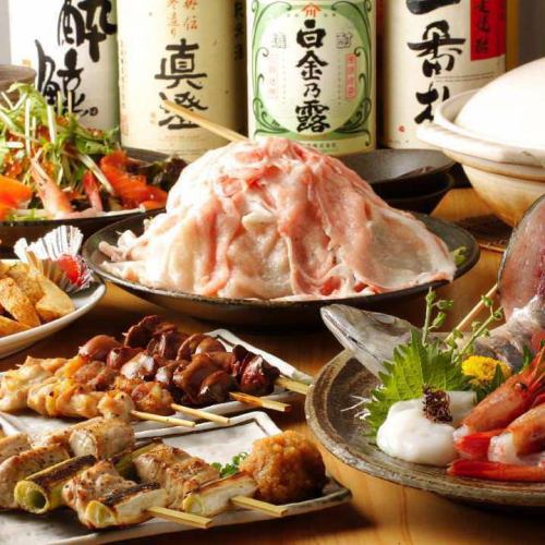 主菜是豬肉涮鍋！11道菜！4種肉拼盤【附2小時無限暢飲】燒屋套餐5,000日元