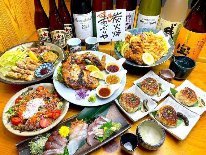 The main dish is Sanzoku-yaki! 13 dishes! Absolutely full and satisfying♪ [2 hours and 30 minutes all-you-can-drink included] Manpuku course 5,500 yen