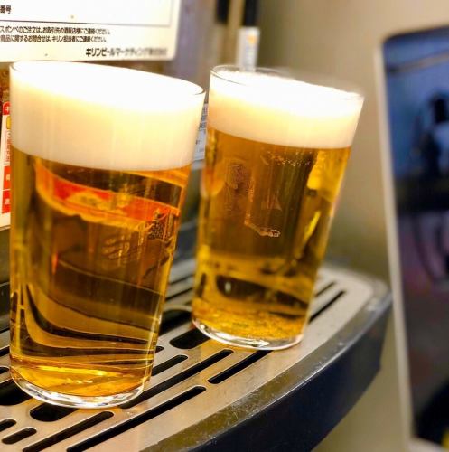 冷えたビールご用意しております♪