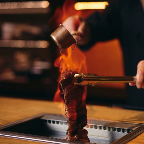 Our famous skirt steak is carefully grilled by our staff.