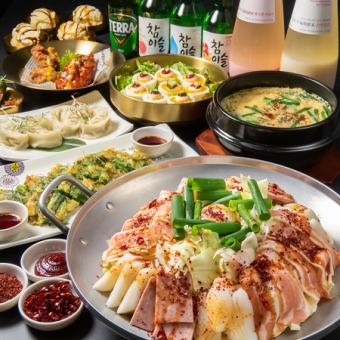 ※料理のみ【新年会やご宴会に◎】《選べるお鍋》韓国を盛り沢山☆KIZENコース11品5500円(込)