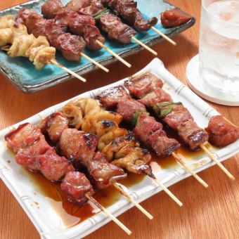 【2時間飲み放題付!】やきとん、季節の野菜肉巻き等名物を楽しむ11品!<葵屋満喫コース>