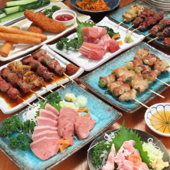 【2時間飲み放題！生ビール込み】季節の野菜肉巻き等の名物を楽しむ10品!<葵屋プレミアムコース>