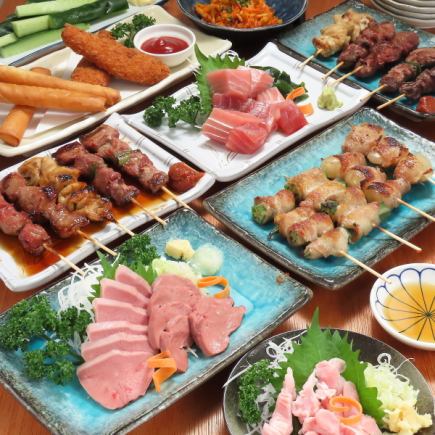 【2時間飲み放題!生ビール込み】季節の野菜肉巻き等の名物を楽しむ10品!<葵屋プレミアムコース>