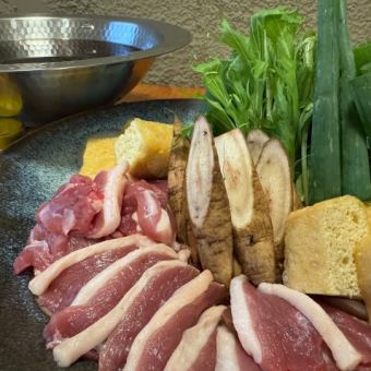 【歓送迎会】京鴨を使った鴨鍋と自慢の焼き鳥が味わえる！ 2h飲み放題付7000円(税込)