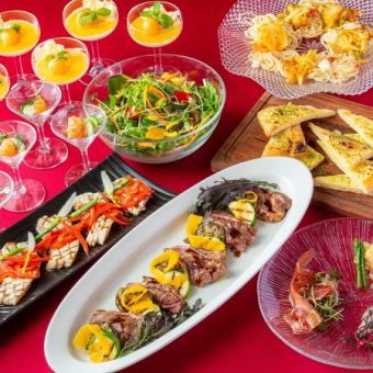 Weekday [90-minute limit] All-you-can-eat beef steak buffet + all-you-can-drink 100 types of alcohol