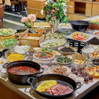 web割【120分制】牛ステーキ食べ放題付きビュッフェ＋100種アルコール飲み放題